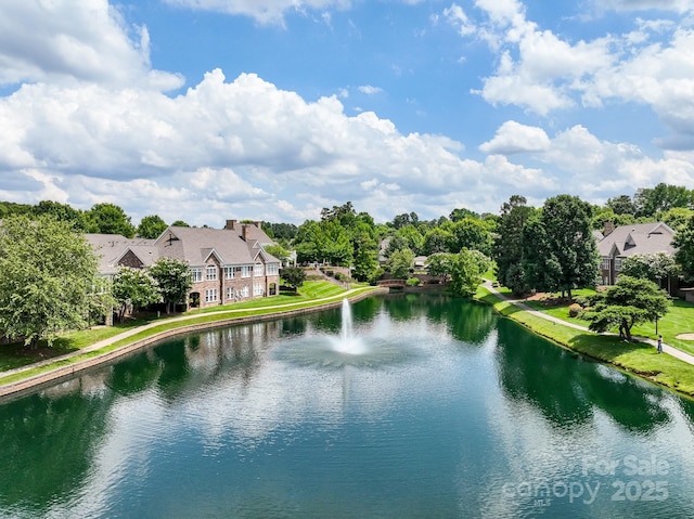 10875 Casetta Dr, Matthews, NC 28105 - water view featuring a tree filled landscape