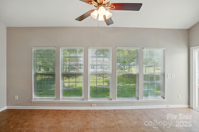415 Glandon Ct, Fort Mill, SC 29708 - tiled spare room featuring ceiling fan and baseboards