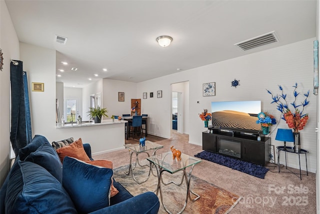 1770 Troon Dr, Salisbury, NC 28144 - living area with carpet floors and recessed lighting