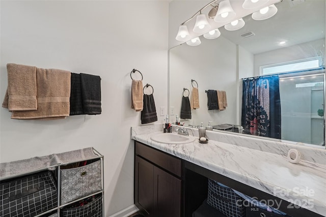 1770 Troon Dr, Salisbury, NC 28144 - bathroom featuring vanity and a shower with curtain