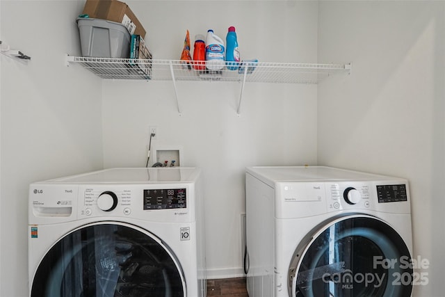 1770 Troon Dr, Salisbury, NC 28144 - laundry room featuring separate washer and dryer and baseboards