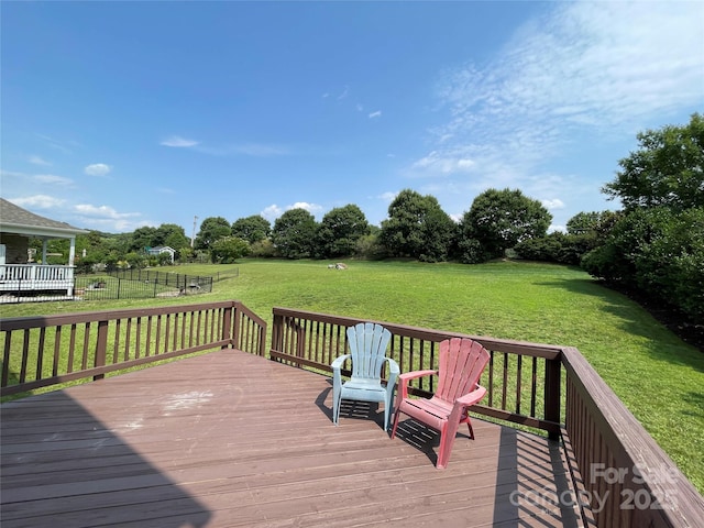 707 Five Leaf Ln, Waxhaw, NC 28173 - wooden terrace with a lawn