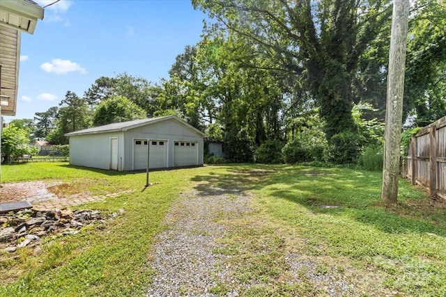 935 Church St, Kings Mountain, NC 28086 - view of yard featuring a garage and an outbuilding