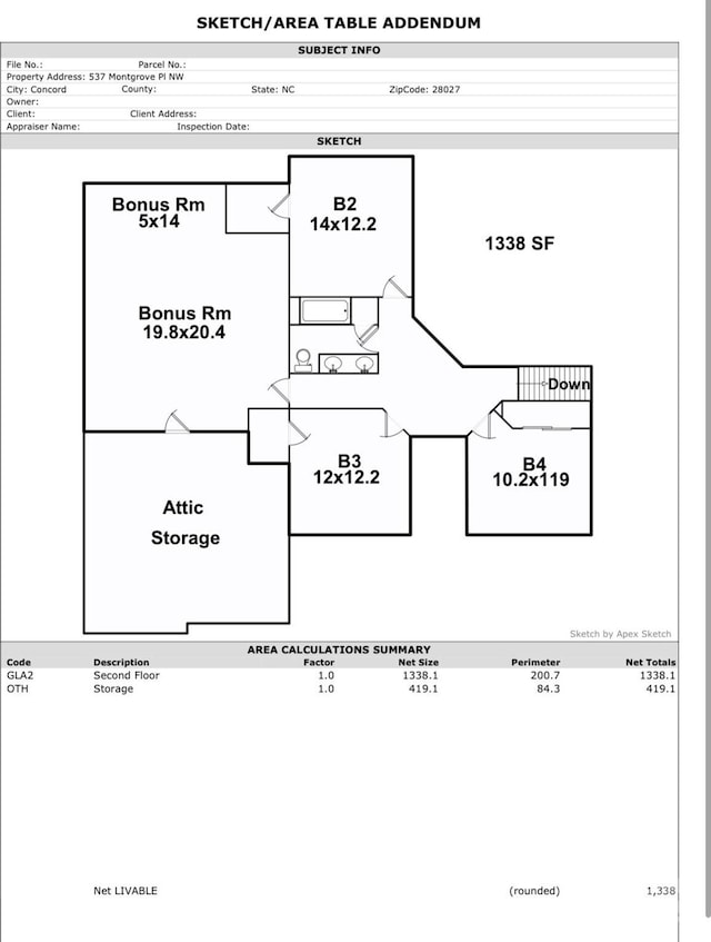 537 Montgrove Pl NW, Concord, NC 28027 - room layout