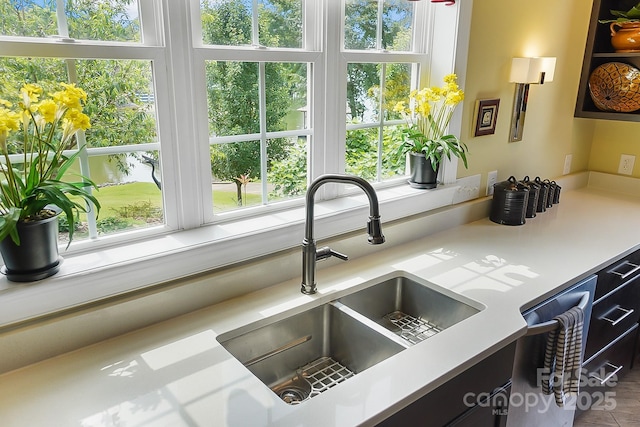 2354 Valelake Rd, York, SC 29745 - kitchen view of a sink, light countertops, and dishwasher