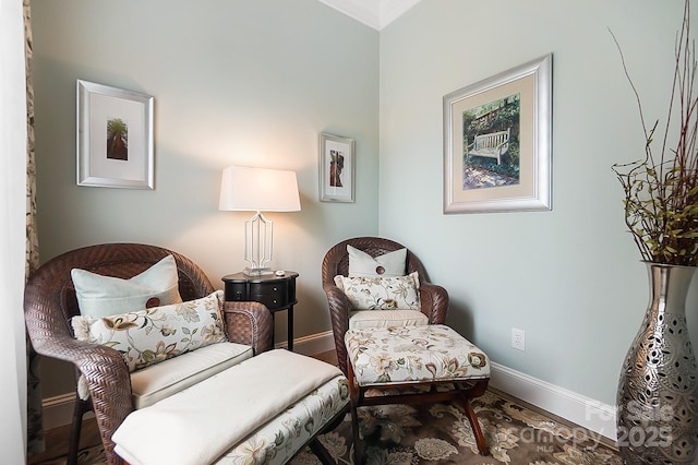 2354 Valelake Rd, York, SC 29745 - sitting room featuring baseboards and wood finished floors