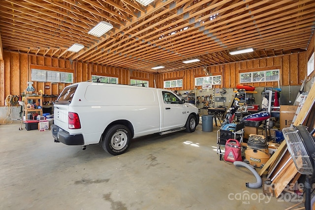 2354 Valelake Rd, York, SC 29745 - garage featuring wood walls