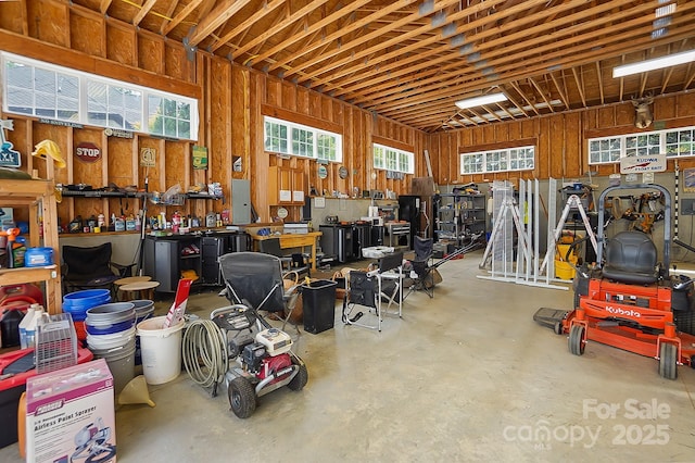 2354 Valelake Rd, York, SC 29745 - garage with electric panel and wooden walls