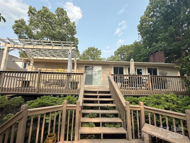 18 Olde Duffers Dr, Nebo, NC 28761 - deck featuring stairs and a pergola