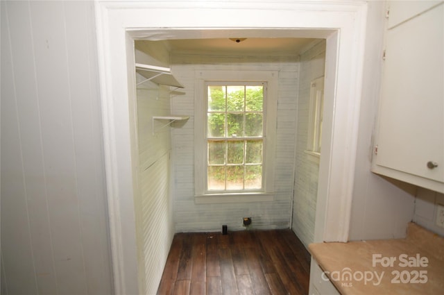 1216 Mountain Ave, Gastonia, NC 28052 - laundry area featuring dark wood-type flooring