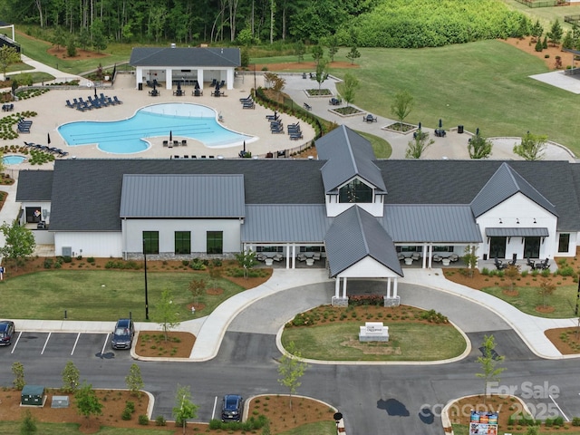 6015 Waldorf Ave, Monroe, NC 28110 - bird's eye view of a pool