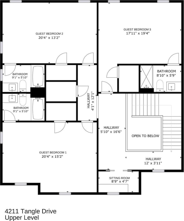 4211 Tangle Dr, Charlotte, NC 28211 - floor plan / room layout