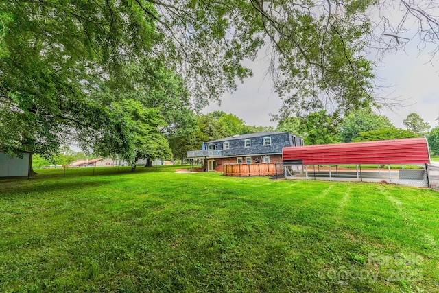 1867 Shannon Dr, Conover, NC 28613 - view of yard featuring a deck