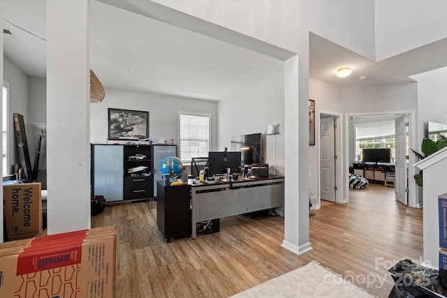 197 Roanoke Rd, Fletcher, NC 28732 - office area featuring wood finished floors