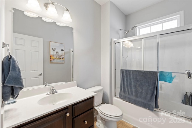 197 Roanoke Rd, Fletcher, NC 28732 - full bath with vanity, combined bath / shower with glass door, and toilet