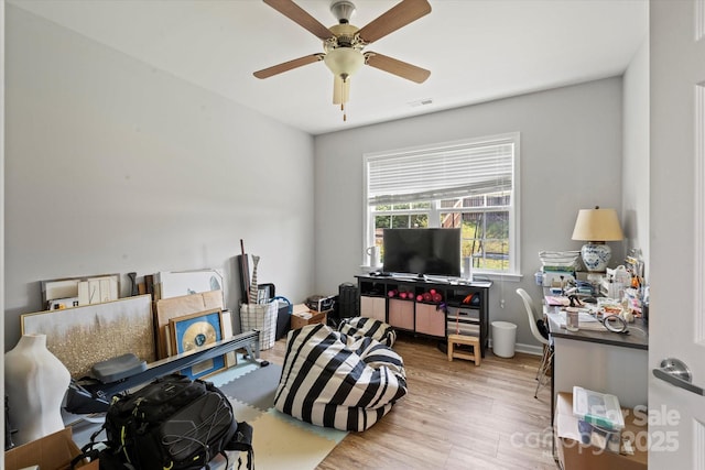 197 Roanoke Rd, Fletcher, NC 28732 - office space with wood finished floors and ceiling fan