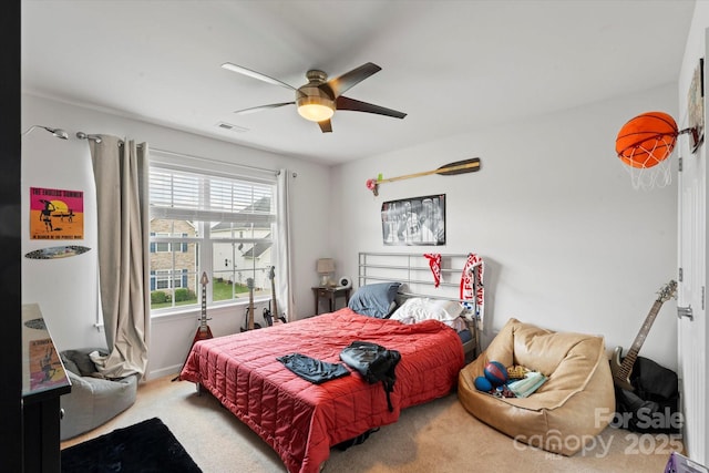 197 Roanoke Rd, Fletcher, NC 28732 - bedroom featuring carpet and a ceiling fan
