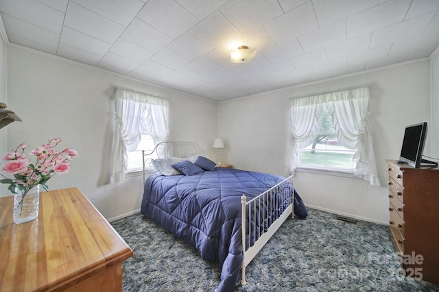 2084 Old Evans Cir, Lancaster, SC 29720 - carpeted bedroom with ornamental molding and baseboards