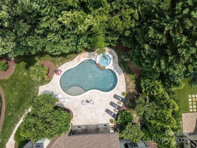1103 Mapesbury Ln, Waxhaw, NC 28173 - aerial view of property and surrounding area featuring a pool