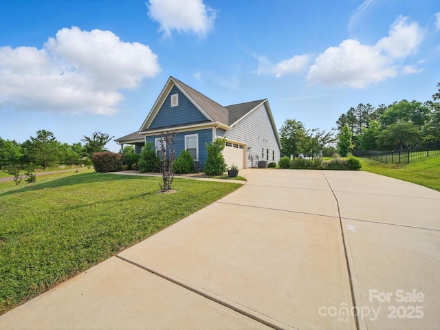 11225 Island View Ln, Lancaster, SC 29720 - view of home's exterior featuring concrete driveway, an attached garage, and central air condition unit