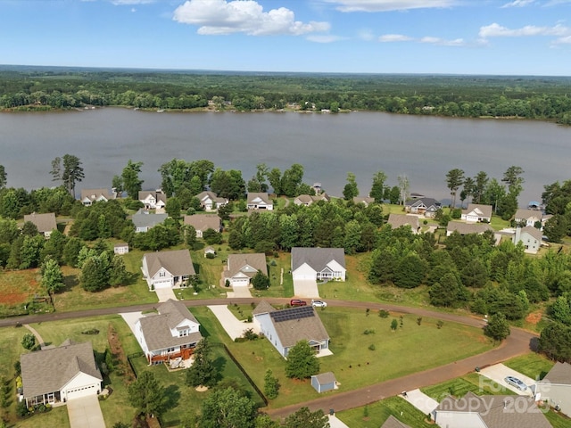 11225 Island View Ln, Lancaster, SC 29720 - aerial view of residential area featuring a large body of water and a forest