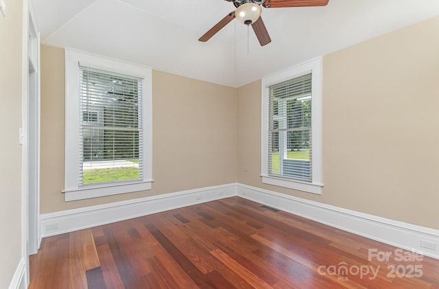 135 Waycross Dr, Rockwell, NC 28110 - unfurnished room featuring ceiling fan, wood finished floors, and baseboards