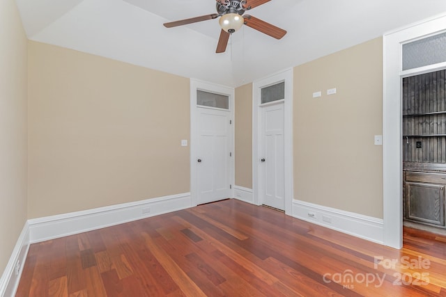 135 Waycross Dr, Rockwell, NC 28110 - unfurnished room with wood finished floors, a ceiling fan, and baseboards