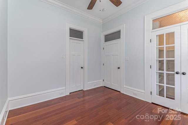 135 Waycross Dr, Rockwell, NC 28110 - spare room with wood finished floors, crown molding, and a ceiling fan
