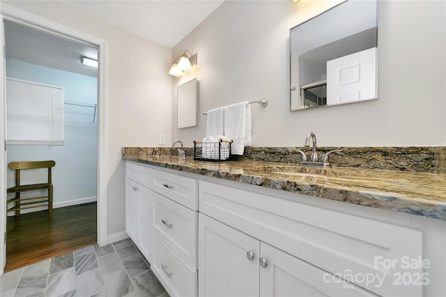 500 Cheestoonaya Way, Brevard, NC 28712 - bathroom with double vanity and baseboards