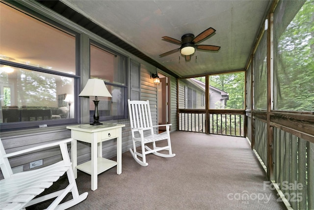 500 Cheestoonaya Way, Brevard, NC 28712 - sunroom / solarium featuring a ceiling fan and plenty of natural light