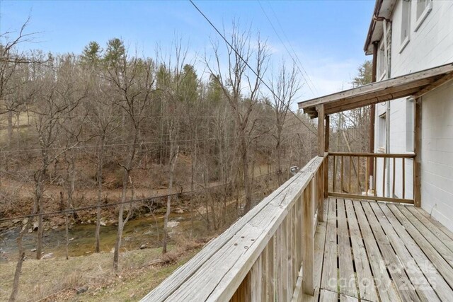 2599/2611 Old Mars Hill Hwy, Weaverville, NC 28787 - view of wooden deck