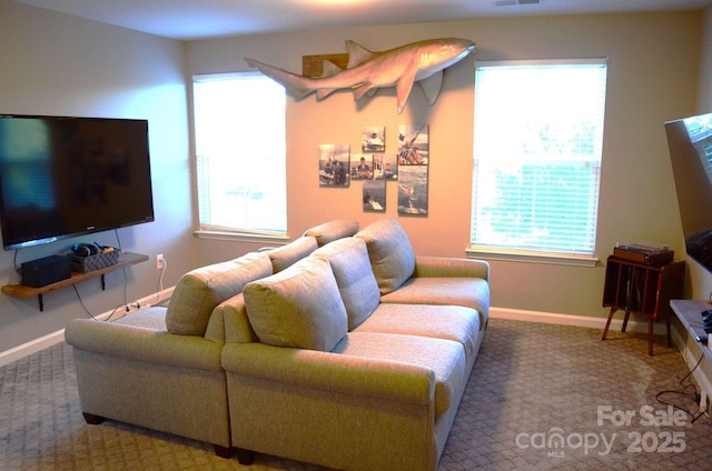 7170 Kenyon Dr, Denver, NC 28037 - carpeted living area featuring baseboards