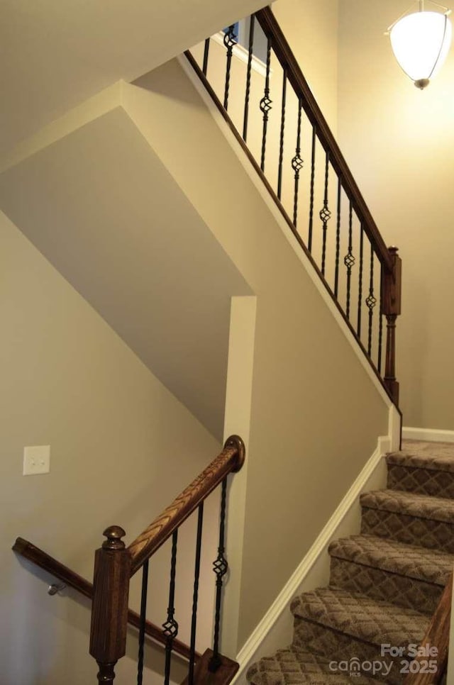 7170 Kenyon Dr, Denver, NC 28037 - staircase featuring baseboards