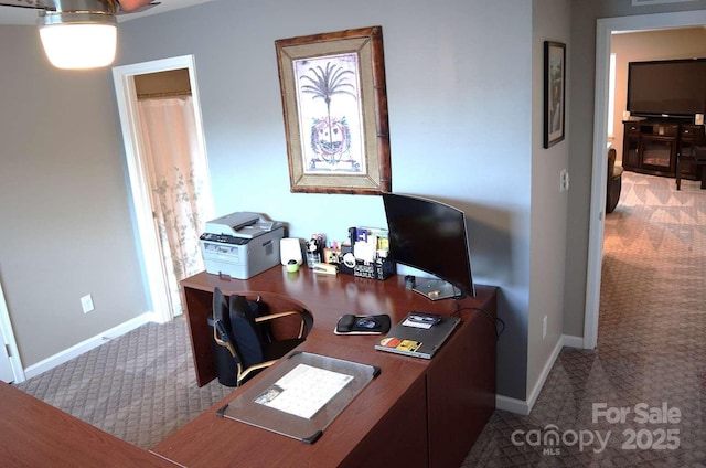 7170 Kenyon Dr, Denver, NC 28037 - office area featuring carpet and baseboards