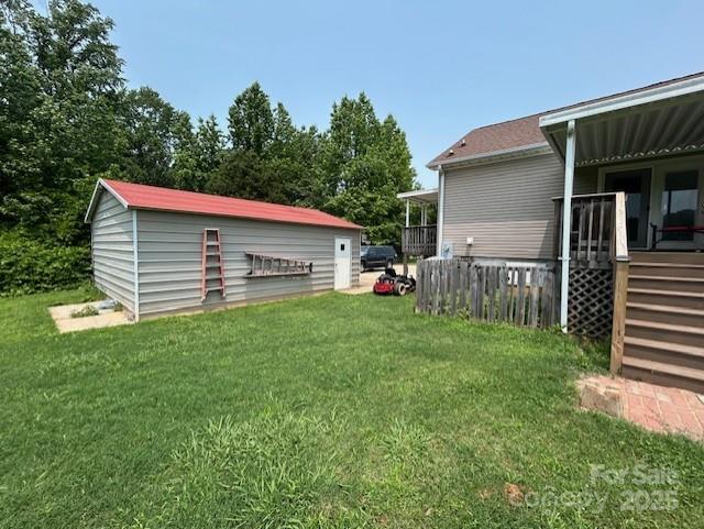 1545 Lewis Farm Rd, Kings Mountain, NC 28086 - view of grassy yard with an outbuilding