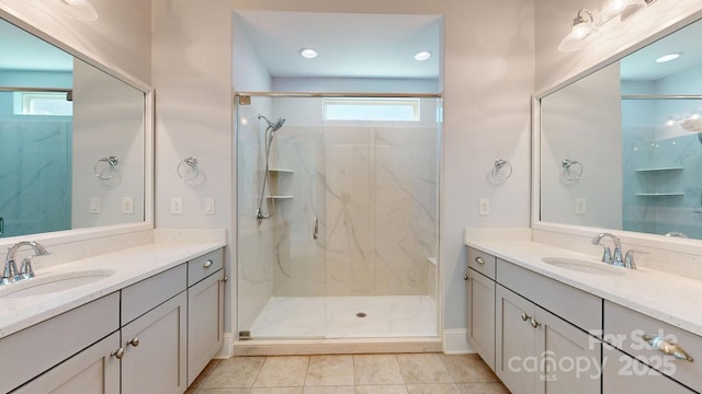 5590 Elk Knob Ct, Denver, NC 28037 - bathroom with plenty of natural light and a marble finish shower