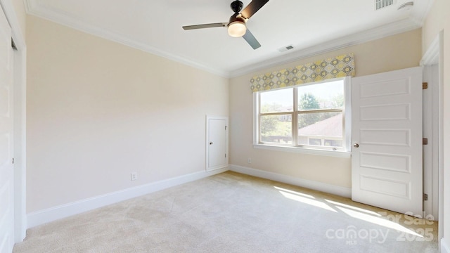 5590 Elk Knob Ct, Denver, NC 28037 - unfurnished bedroom featuring ornamental molding, light colored carpet, and a ceiling fan