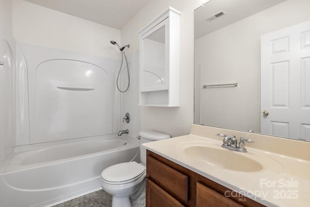 4714 Adamshire Ave, Concord, NC 28025 - bathroom featuring toilet, shower / bath combination, and vanity