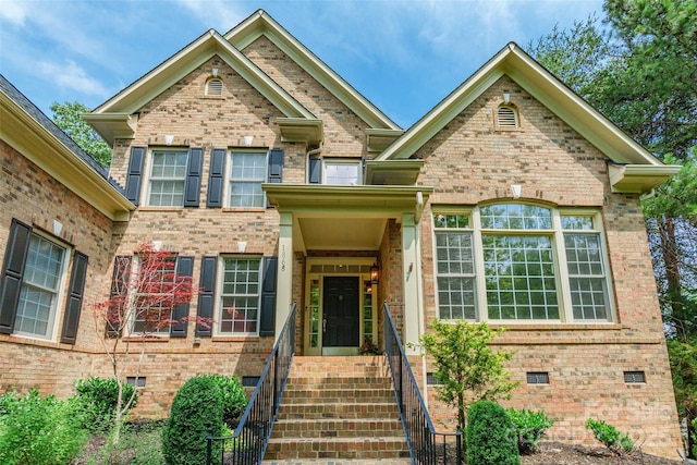 1868 Chestnut Hill Dr, Tega Cay, SC 29708 - view of front facade featuring brick siding and crawl space
