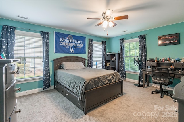 1868 Chestnut Hill Dr, Tega Cay, SC 29708 - carpeted bedroom featuring baseboards and a ceiling fan