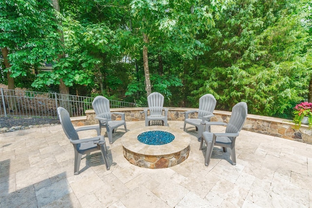1868 Chestnut Hill Dr, Tega Cay, SC 29708 - view of patio / terrace with an outdoor fire pit