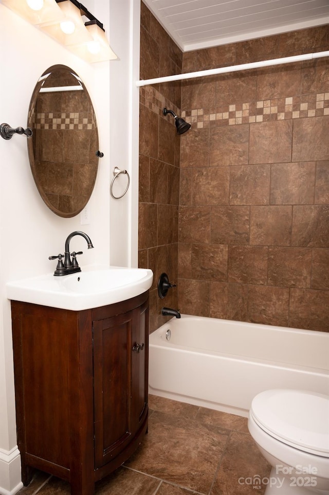 113 Elwood St, Kannapolis, NC 28081 - full bathroom with vanity, toilet, and shower / washtub combination