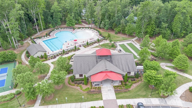 1663 Tranquility Blvd, Lancaster, SC 29720 - view from above of property featuring a pool area