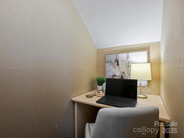 416 Queens Rd Unit 10, Charlotte, NC 28207 - office area with lofted ceiling