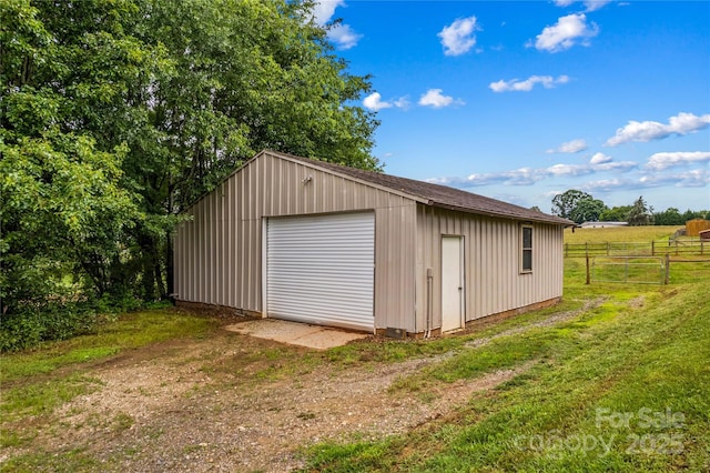 296 Hicks Creek Rd, Troutman, NC 28166 - detached garage with dirt driveway
