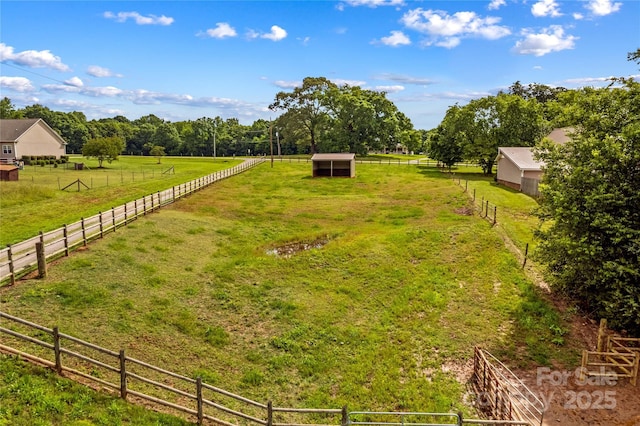 296 Hicks Creek Rd, Troutman, NC 28166 - view of yard with a view of rural / pastoral area, an outbuilding, and an exterior structure