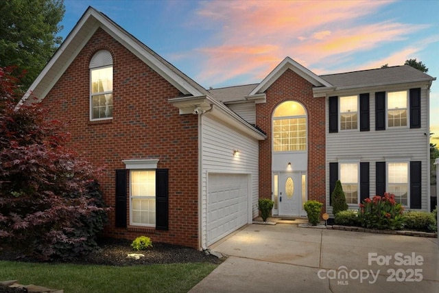 13528 Philip Michael Rd, Huntersville, NC 28078 - view of front of property with driveway and brick siding