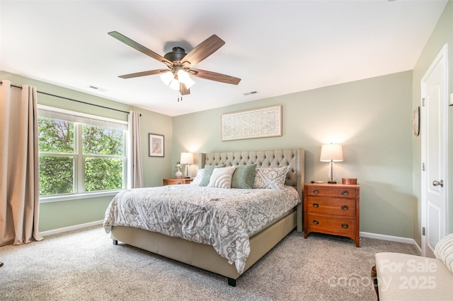 5092 Nighthawk Dr, Indian Land, SC 29707 - bedroom featuring baseboards, carpet flooring, and a ceiling fan