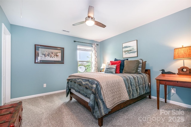5092 Nighthawk Dr, Indian Land, SC 29707 - carpeted bedroom with baseboards and a ceiling fan