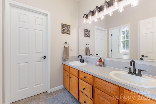 214 Silver Creek Ln, Shelby, NC 28152 - full bathroom with double vanity and baseboards